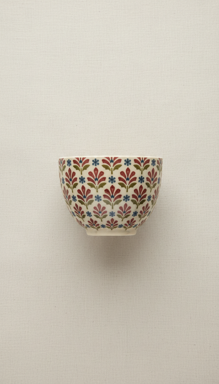 Ceramic Teacup with Vintage Scorecard