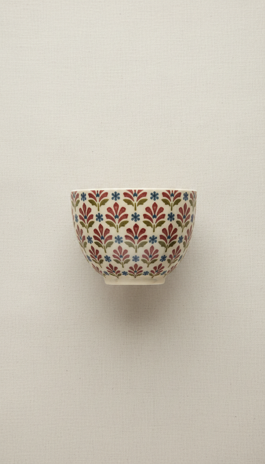 Ceramic Teacup with Vintage Scorecard